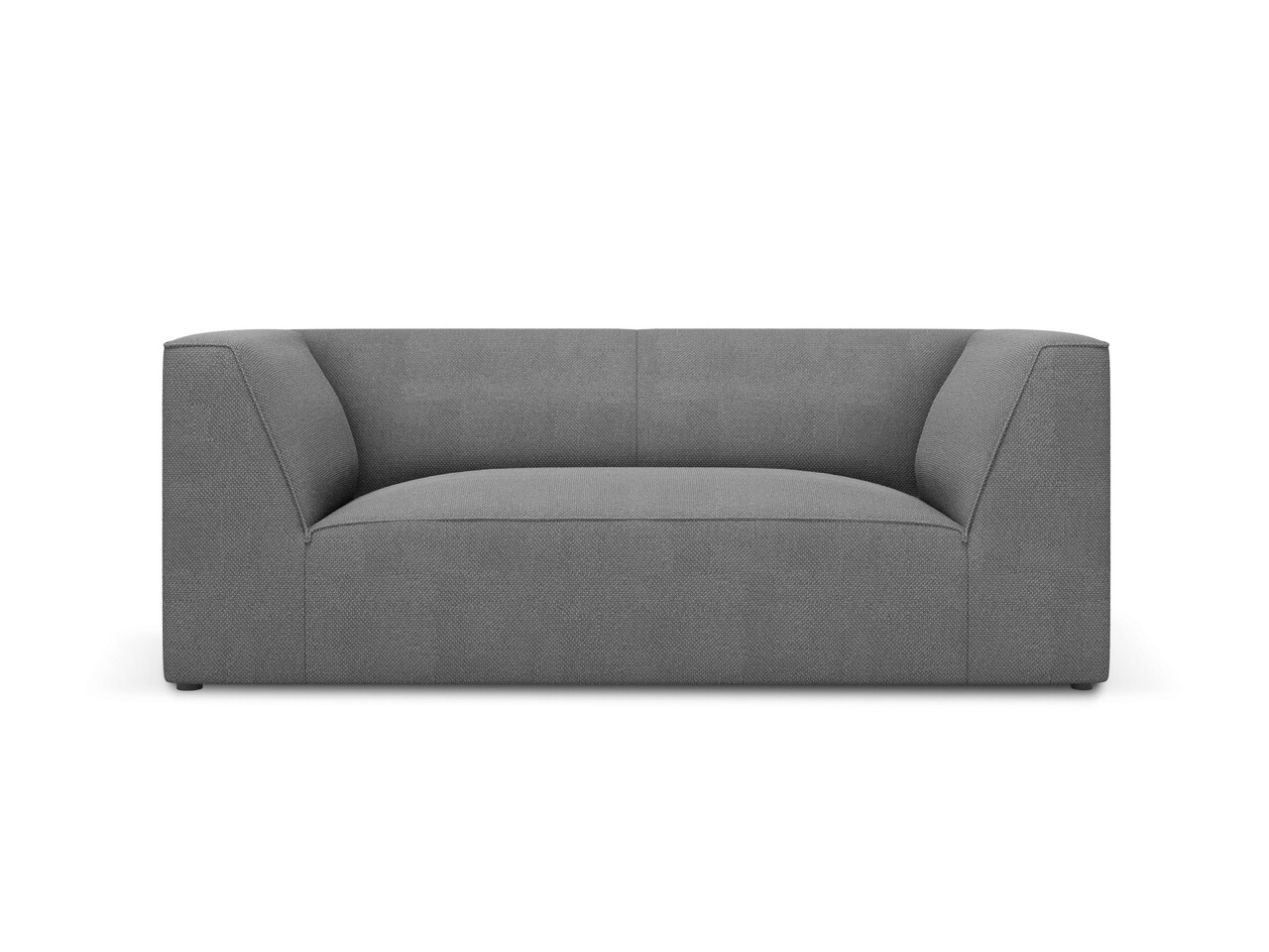 Canapea 2 locuri, Ruby, Micadoni Home, BL, 174x93x69 cm, poliester, gri - imagine 7
